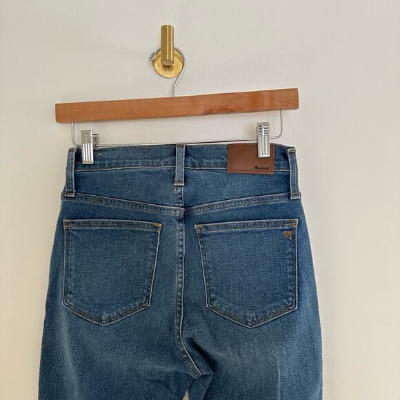 Madewell 10" High-Rise Skinny Jeans in Dewitt Wash Button-Front Denim 25 - Picture 6 of 13